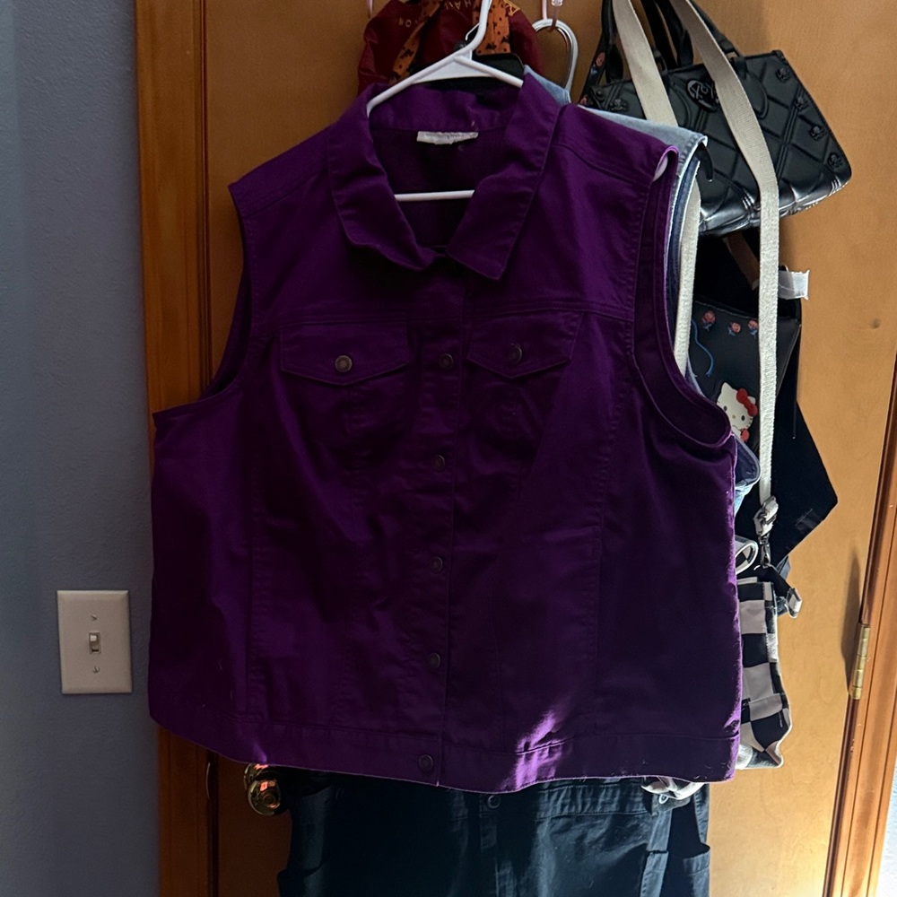 Purple Denim Vest